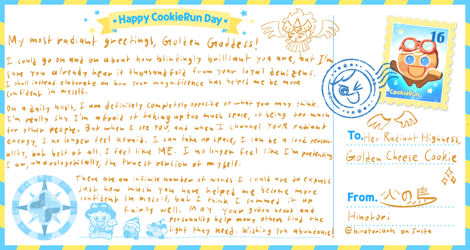 My Letter To Golden Cheese Cookie